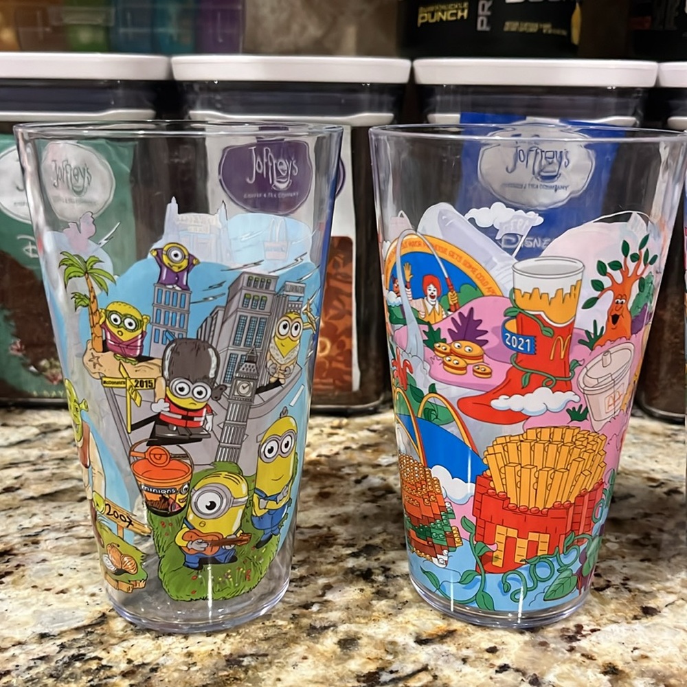 McDonald’s 2024 Collector Cups Grimace Minions Jurassic Nuggets Fry Guys Set - Picture 6 of 9